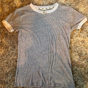 Victoria's Secret PINK Gray and White Tee